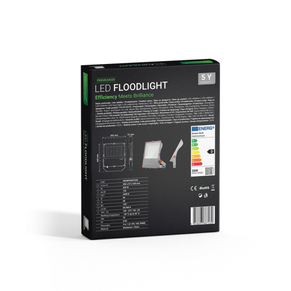 LED Reflektor Green Tech Premium 200W IP66 30 000lm 4200K - Slika 7