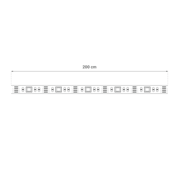 RGB LED TRAKA 2M USB S KONTROLEROM 7,2W/M - Slika 9