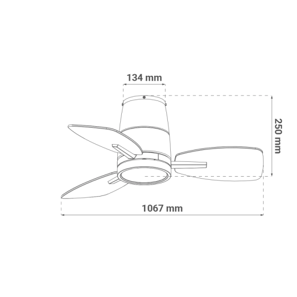Stropni ventilator sa rasvjetom Green Tech, 42" 15W 3CCT, Bijelo ili Drvo - Slika 3