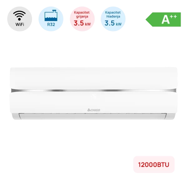 Klima uređaj Chigo 18000BTU 3,5kW R32 -25°C ~ 50°C Wi-Fi bijela A++
