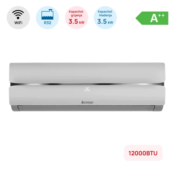 Klima uređaj Chigo 18000BTU 3,5kW R32 -25°C ~ 50°C Wi-Fi siva A++