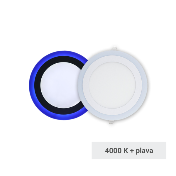LUMERA LED panel Lumera Lighting 6W + 3W, 4000K + plava boja svjetl., ugradni, okrugli - LM-307-9W